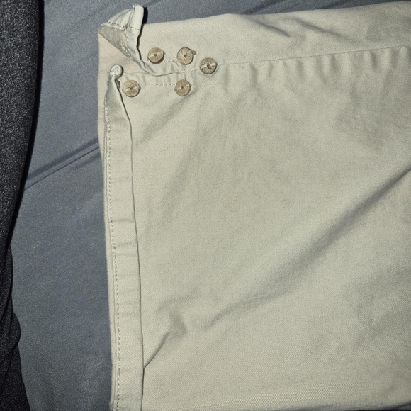 Ruby Rd. Beige Button-Accent Capris - Picture 3 of 4